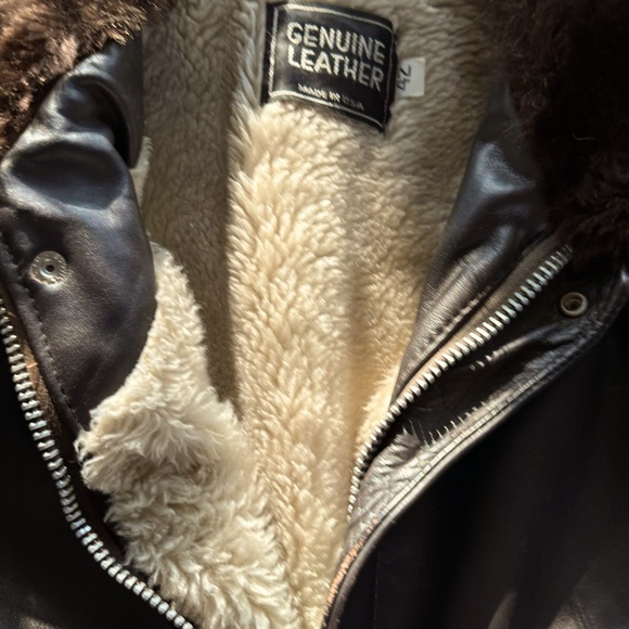 Vintage Bomber/Aviator leather jacket -Size 42 - Picture 3 of 12